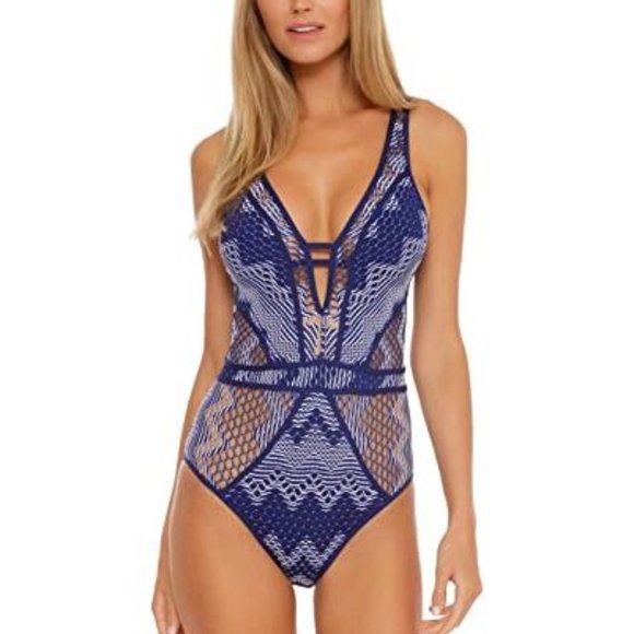 BECCA Other - Becca by Rebecca Virtue Women's Reveal Show & Tell Plunge One Piece Swimsuit